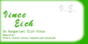 vince eich business card